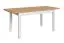 Sturdy extendable dining table Temerin 35, oak gold craft / white matt, 135-175 x 80 cm, easy to combine, suitable for any dining room, easy to assemble