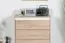 Chest of drawers Mochis 15, Colour: Sonoma Oak Light including 3 colour inserts - Measurements: 85 x 69 x 34 cm (H x W x D), with 4 drawers