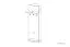 Wardrobe Knoxville 23 | Pine White / Grey | 136 x 40 x 20 cm | Modern Design