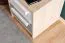 Children's Bedside Table Greeley 13 | Beech, White & Platinum Grey | 48 x 40 x 40 cm | 2 Drawers