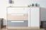 Children's Chest of Drawers Greeley 08 | Beech/White/Platinum Grey | 93 x 138 x 40 cm | 1 Door, 3 Drawers, 2 Compartments
