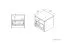 Children's Bedside Table Renton 13 | Platinum Grey/White/Powder Pink | 40 x 40 x 40 cm | 1 Drawer, 1 Compartment