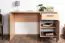 Desk Pandrup 23 | Oak / Black | 75 x 120 x 51 cm | 1 Door, 1 Drawer, 2 Compartments