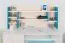 Children's Wall Shelf Aalst 25 | Oak/White/Blue | 55 x 125 x 24 cm | Modern, Space-Saving Storage
