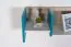 Children's Wall Shelf Aalst 27 | Oak/White/Blue | 25 x 125 x 24 cm | Modern Suspended Rack for Kids' Room