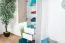Children's Wardrobe Aalst 18 | Oak / White / Blue | 190 x 45 x 40 cm | Modern Storage for Kids' Rooms
