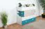 Youth Chest of Drawers Aalst 22 | Oak/White/Blue | Modern Design | 90 x 110 x 40 cm