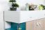 Youth Chest of Drawers Aalst 22 | Oak/White/Blue | Modern Design | 90 x 110 x 40 cm