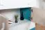 Youth Chest of Drawers Aalst 22 | Oak/White/Blue | Modern Design | 90 x 110 x 40 cm