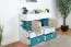 Youth Chest of Drawers Aalst 22 | Oak/White/Blue | Modern Design | 90 x 110 x 40 cm