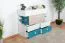 Youth Chest of Drawers Aalst 22 | Oak/White/Blue | Modern Design | 90 x 110 x 40 cm