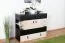 Youth Chest of Drawers Aalst 08 | Oak/Cream/Black | 90 x 110 x 40 cm | Modern Storage Solution