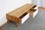 Timaru 22 TV Cabinet, Oiled Wild Oak / White, Partially Solid Wood - Dimensions: 33 x 134 x 40 cm (H x W x D)