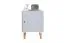 Youth room - Nightstand Syrina 14, Color: White / Blue - Dimensions: 72 x 54 x 45 cm (H x W x D)