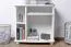 TV Base Unit Solid Pine Wood White Junco 203 | 74 x 77 x 40 cm | Modern Storage Cabinet