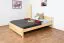 Single bed / guest bed solid pine solid wood natural 77, incl. slatted frame - 140 x 200 cm