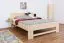 Single bed / guest bed solid beech wood natural 110, incl. slatted frame - dimensions 140 x 200 cm
