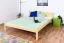 Double bed / guest bed solid pine solid wood natural 85, incl. slatted frame - dimensions 160 x 200 cm