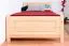 Single bed / guest bed solid pine solid wood natural 78, incl. slatted frame - 80 x 200 cm