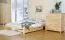 Children's Bed / Youth Bed Solid Pine Natural A10 | 140 x 200 cm | Includes Slatted Frame | Modern Design