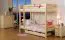 Bunk bed / Children's bed solid, natural pine wood A16, including slatted frame - Measurements 90 x 200 cm 