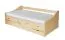 Single bed / functional bed solid pine solid wood natural 94, incl. slatted frame - dimensions 90 x 200 cm