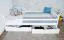 Children's Bed Milo 36 | 2 Drawers & Slatted Frame | White Solid Pine | 90 x 200 cm | Easy Assembly