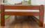 Children's Bed / Youth Bed "Easy Premium Line" K1/2n | Solid Beech Wood | Cherry Red Lacquer | 90 x 190 cm