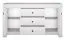 Chest of drawers Sastamala 06, Colour: Silver Grey - Measurements: 85 x 153 x 42 cm (H x W x D), with 2 doors, 3 drawers and 4 compartments.