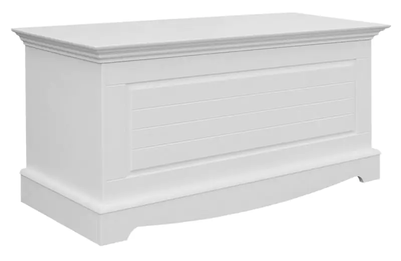 Chest Gyronde 38, solid pine wood wood wood wood wood wood, White lacquered - 51 x 112 x 45 cm (H x W x D)