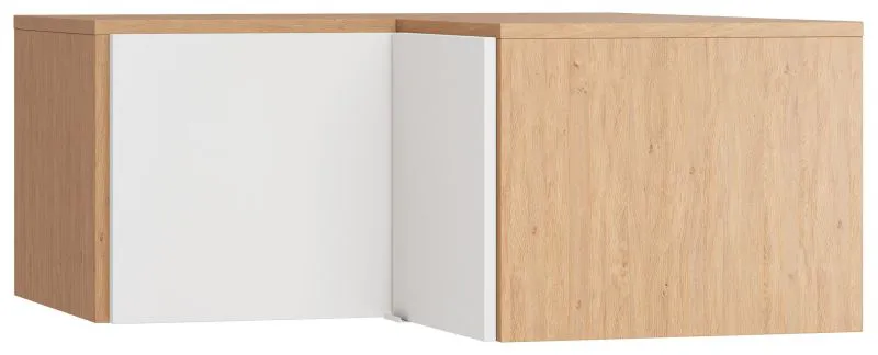 Corner Wardrobe Top Attachment Arbolita 18 | Oak / White | 45 x 102 x 104 cm | Soft Close