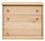 Solid Pine Shoe Cabinet Natural Junco 218 | Modern Design | 62 x 72 x 30 cm | 1 Drawer & 1 Tilting Compartment
