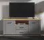 TV Cabinet Banat 02 | Two Drawers | Artisan Oak & Graphite Grey | ABS Edges | 5 Compartments | 66.5 x 161 x 41 cm