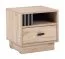 Bedside Chest of Drawers for Bed Extension Left Niel 20 | Oak / Anthracite | 40 x 40 x 36 cm | Modern Design