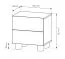 Bedside chest of drawers | 2 drawers | color: Vicenza oak | push-to-open function | 50 x 38 x 52 cm | ABS edges | wooden legs | for bedrooms