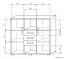Chest of drawers Kavieng 04, colour: oak / white - Measurements: 110 x 120 x 40 cm (H x W x D)