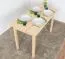 Solid Pine Wood Table | Natural Finish | Junco 227D | Square | 120 x 60 cm
