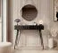 Elegant Sloughia 15 Dressing Table | Black | Metal Handles & Legs | ABS Edge Protection | 78 x 100 x 38 cm | Slatted Front