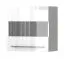 Hanging Display Case Garim 45 | White High Gloss | 57 x 60 x 29 cm | Soft Close | LED Lighting
