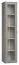 Display case Bentos 09, Colour: Grey - measurements: 187 x 39 x 40 cm (H x W x D)