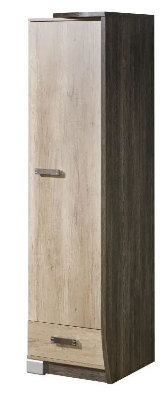 Wardrobe Sichling 17 | Hinged Door Cabinet, Right Frame | Oak Brown | 193 x 50 x 58 cm