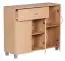 Practical chest of drawers, color: beech / grey - Dimensions: 75 x 90 x 30 cm (H x W x D), versatile use