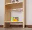 Narrow Tall 200cm Bookcase 001, solid pine wood, clearly varnished - H200 x W40 x D30 cm 