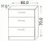 Chest of drawers Tandil 02, Colour: Oak Sonoma - 70 x 60 x 31 cm (h x w x d)