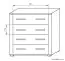 Chest of drawers Aitape 14, colour: dark Sonoma oak - Measurements: 92 x 90 x 40 cm (H x W x D)