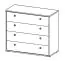 Chest of drawers Moknine 06, Colour: Oak / Platinum Grey - 80 x 90 x 40 cm (H x W x D)