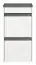 Shoe cabinet Fjends 04, Colour: Pine White / anthracite - Measurements: 94 x 50 x 34 cm (H x W x D)