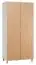 Hinged door cabinet / Wardrobe Arbolita 39, Colour: White / Oak- Measurements: 195 x 93 x 57 cm (H x W x D)