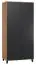 Hinged door cabinet / Wardrobe Leoncho 13, colour: Oak / Black - Measurements: 195 x 93 x 57 cm (H x W x D)