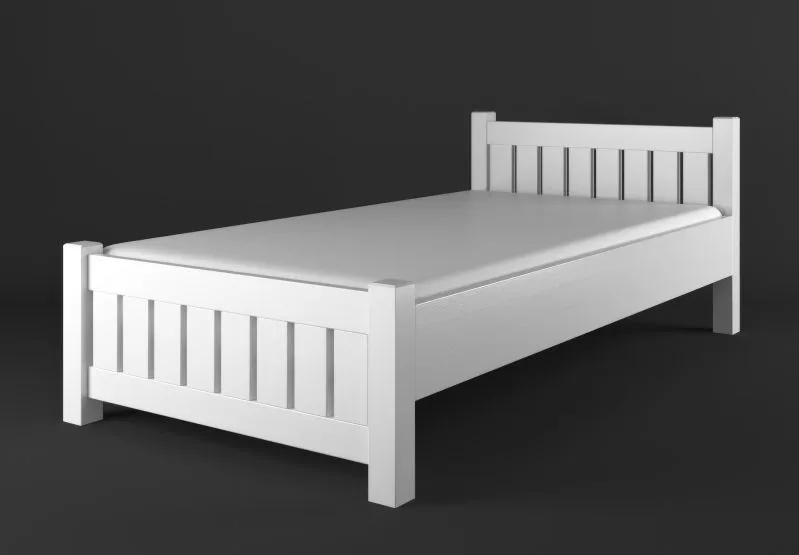 Kids Bed Lagopus 30 | Solid Pine Wood | White Finish | 100 x 200 cm